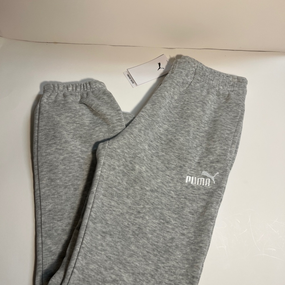Puma Girls Light Gray Joggers
